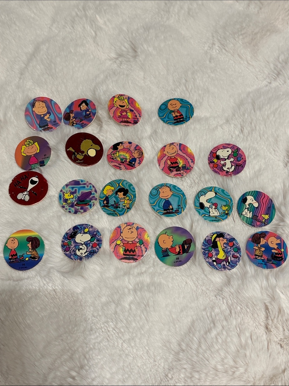 VTG 90s Peanuts Pogs Milk Caps